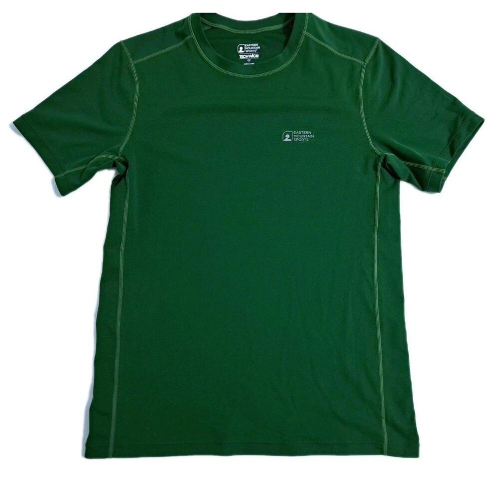 Eastern Mountain Sports Techwick TShirt Men's Small Green EMS Trail Gym Run